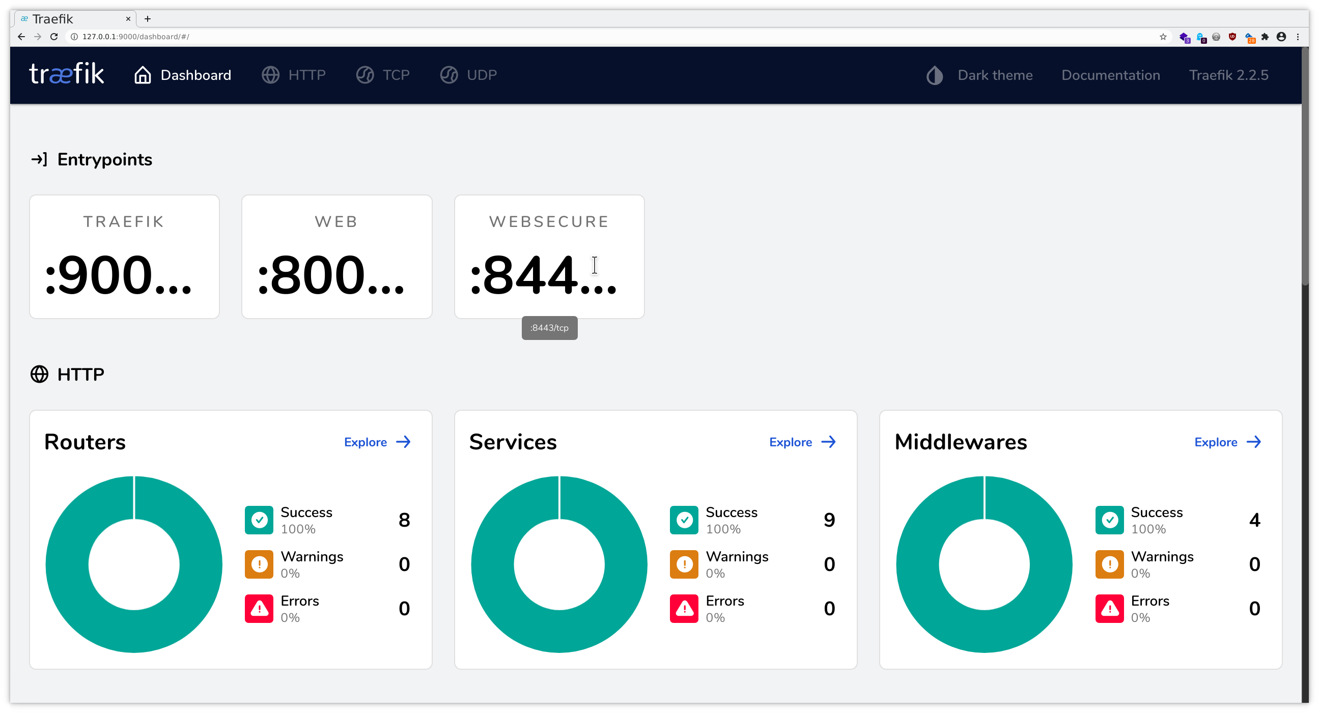 Traefik UI